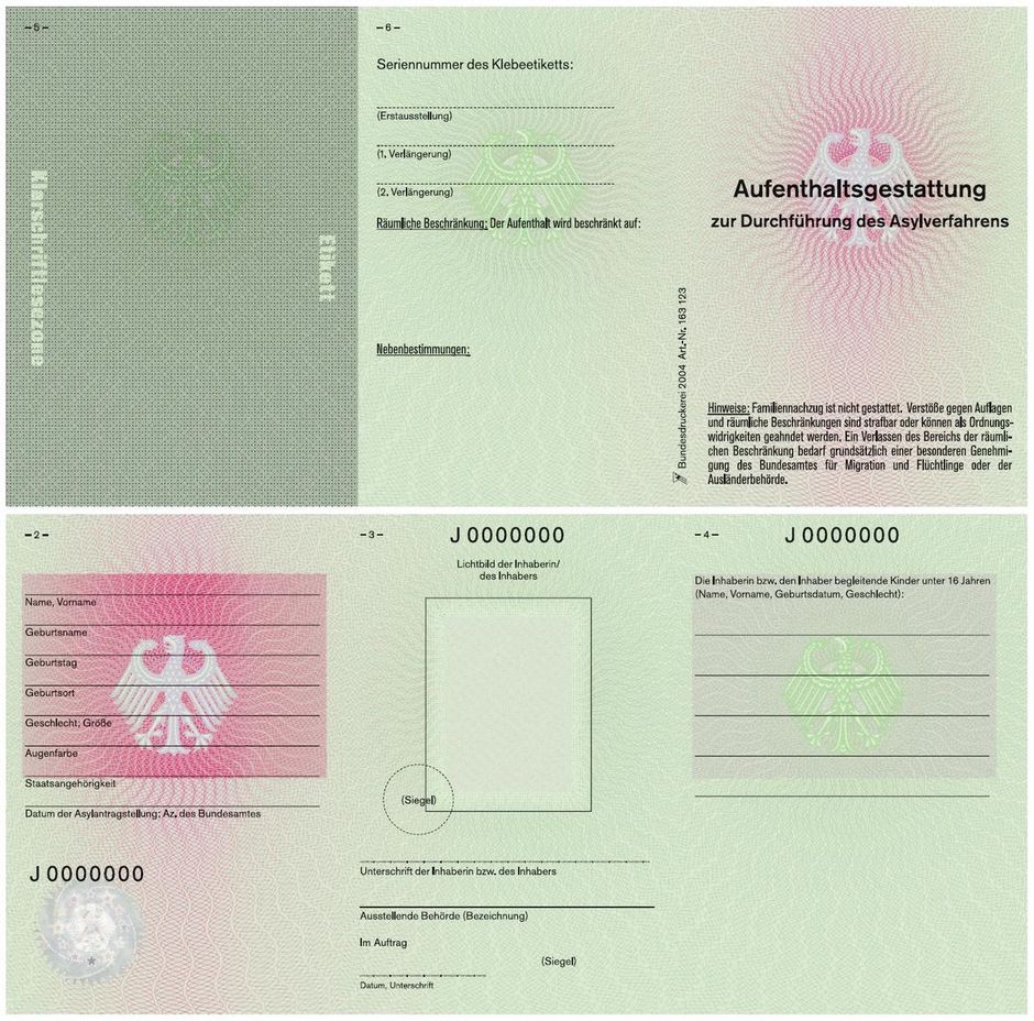 1. Aufenthaltstitel / "Papiere"